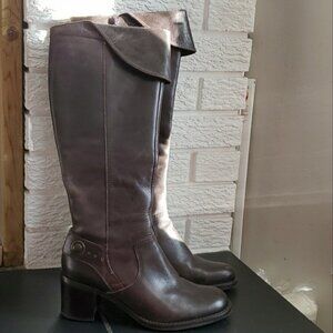 Clarks Women's Brown Long Tall Boots with Heels Size UK 5.5 US 7.5